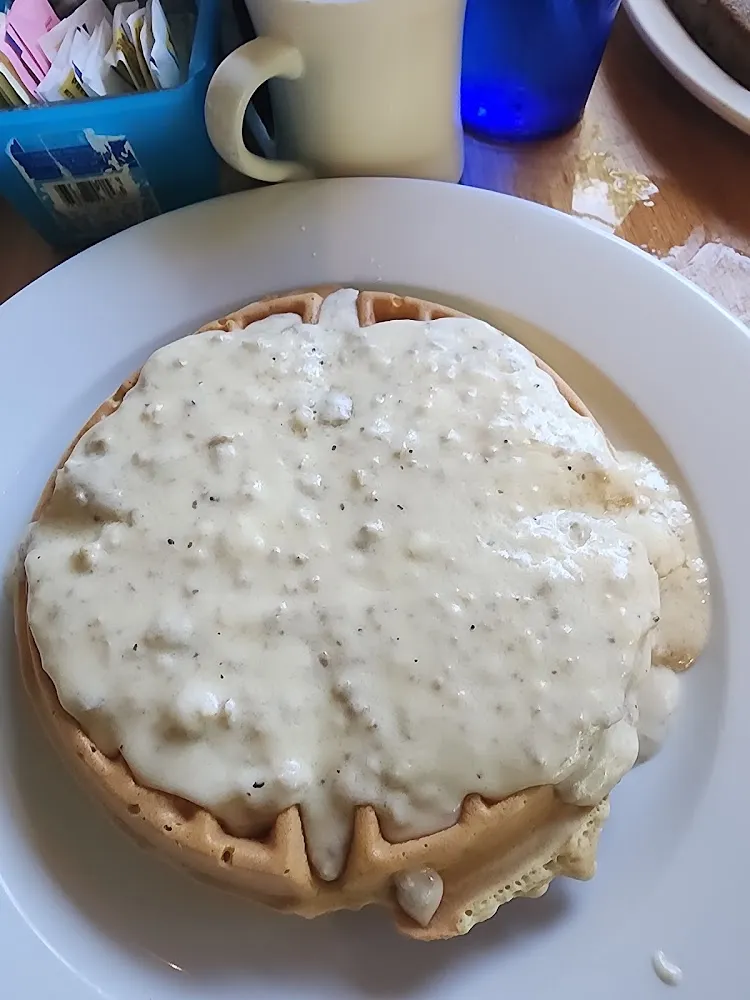 Sausage Gravy and Waffle